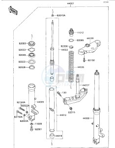 ZX 750 H [NINJA ZX-7] (H1) [NINJA ZX-7] drawing FRONT FORK