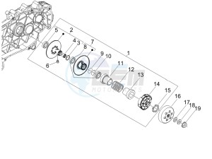 MP3 500 lt Sport business drawing Driven pulley