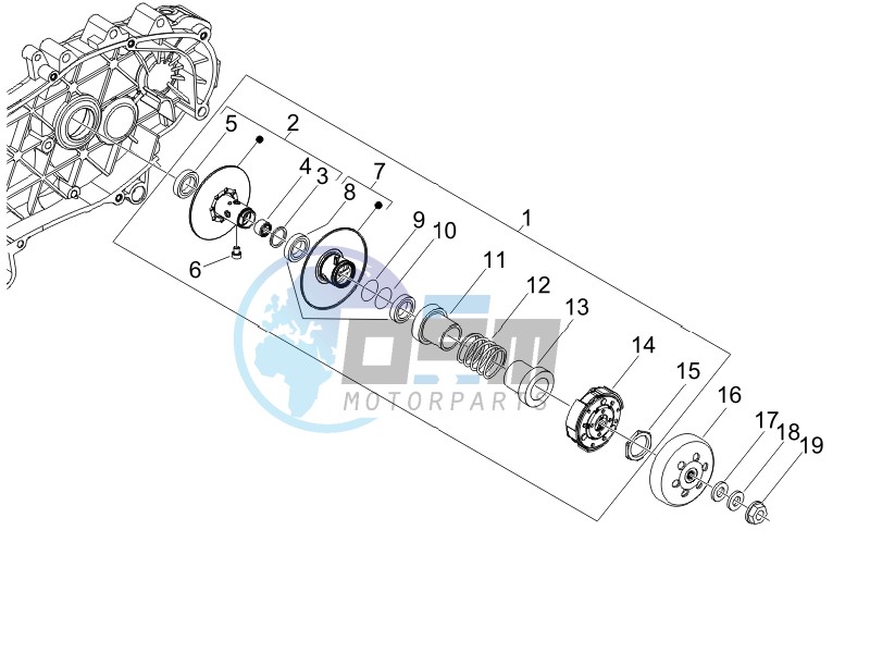 Driven pulley