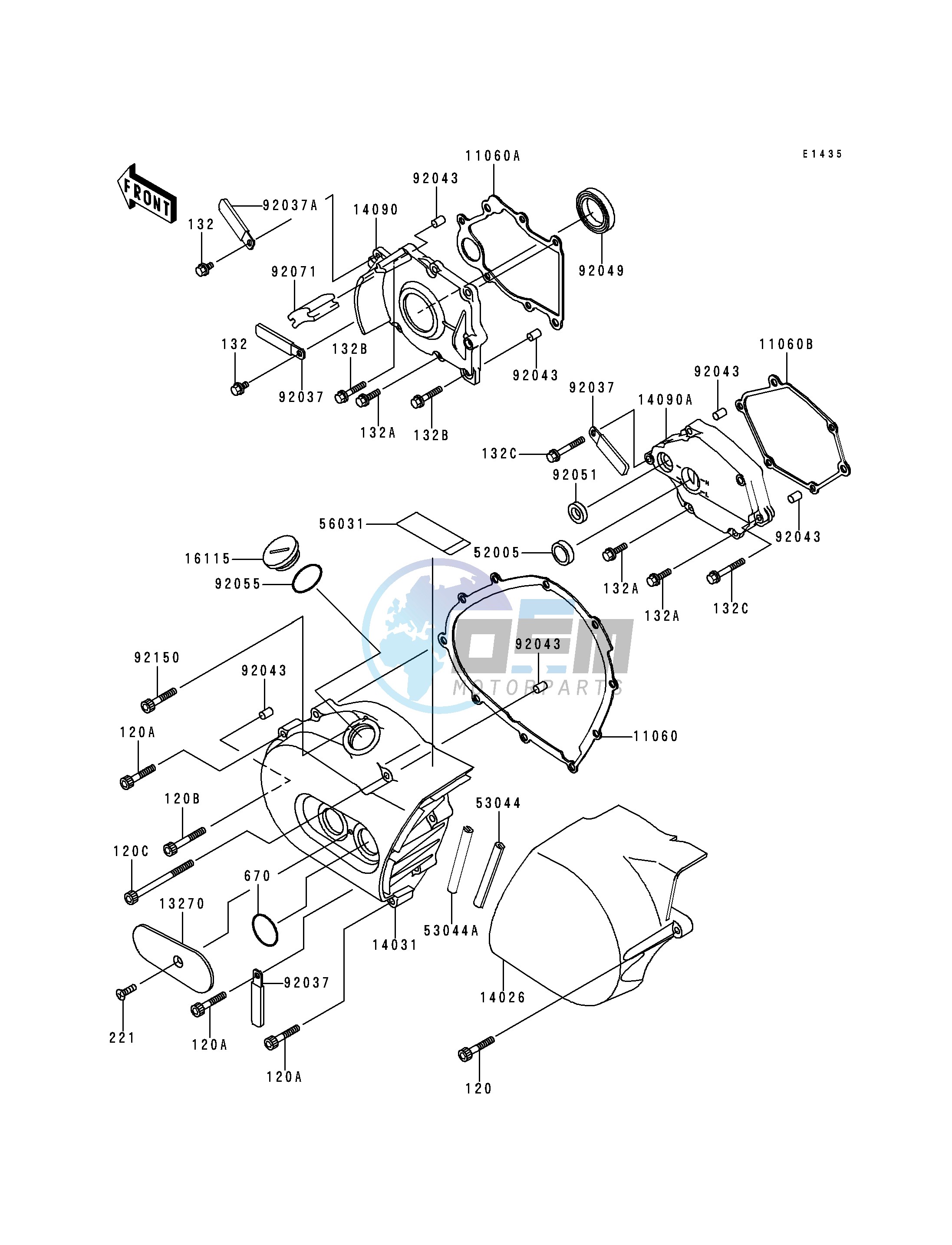 LEFT ENGINE COVER-- S- -