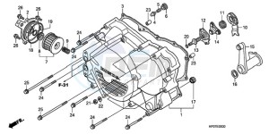 TRX500FMA Australia - (U) drawing FRONT CRANKCASE COVER (TRX500FM)