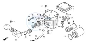 TRX420TM FOURTRAX drawing AIR CLEANER