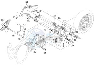 GP 800 Centenario drawing Rear suspension - Shock absorbers