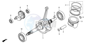 TRX350TM FOURTRAX drawing CRANK SHAFT/PISTON