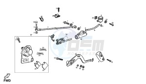 SENDA SM - 125 CC VTHSC2B1A 4T EU2 drawing REAR BRAKING SYSTEM