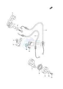 DF 25 V-Twin drawing Throttle Control Remote Control