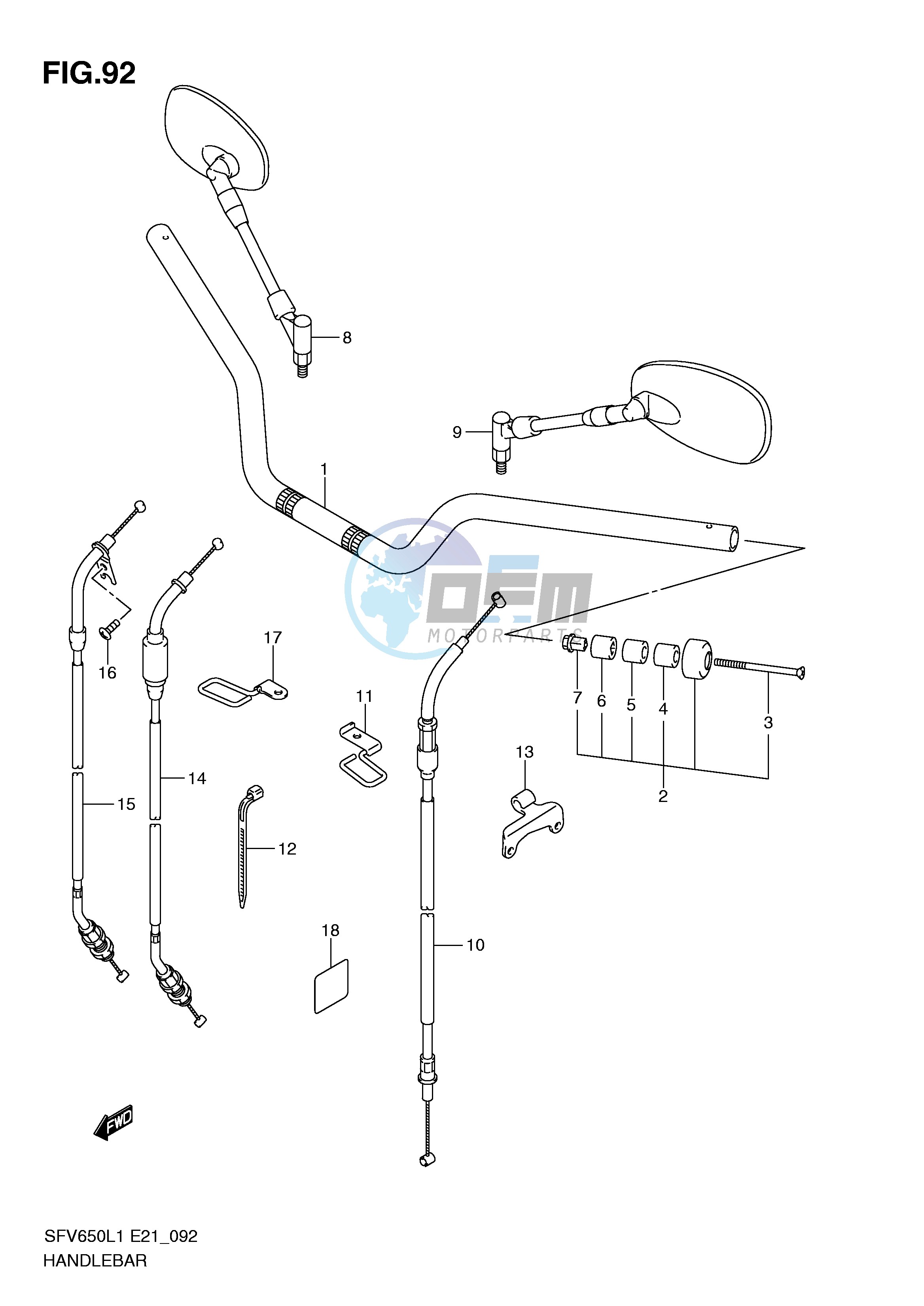 HANDLEBAR (SFV650UL1 E21)