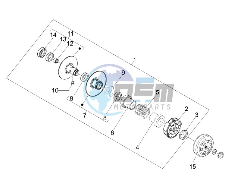 Driven pulley