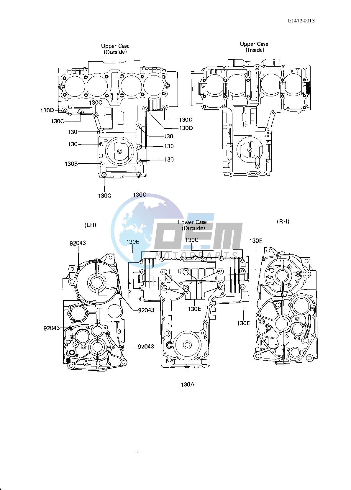 CRANKCASE BOLT & STUD PATTERN