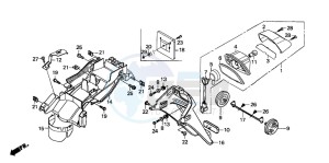 SH50 SCOOPY drawing REAR COMBINATION LIGHT/ REAR FENDER