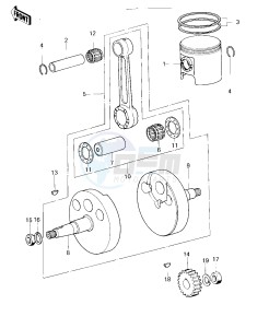 KDX 80 A [KDX80] (A1-A2) [KDX80] drawing CRANKSHAFT_PISTON