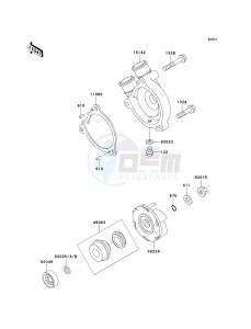 KL 125 D [KLR125] (D20-D22) [KLR125] drawing WATER PUMP