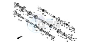 CG125 drawing TRANSMISSION/KICK STARTER