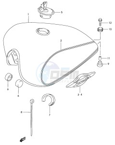 GZ250 (P34) drawing FUEL TANK