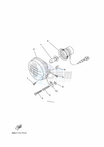 YFM450FWB KODIAK 450 (BJ5D) drawing HEADLIGHT