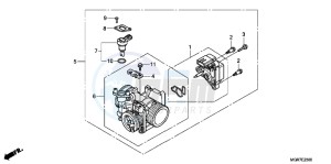 VT750SB drawing THROTTLE BODY