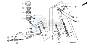 CB13009 SI / MME TWO - (SI / MME TWO) drawing RR. BRAKE MASTER CYLINDER (CB1300/CB1300S)