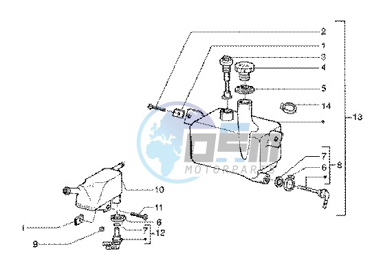 Oil mix tank-degaser