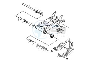 DXR QUAD - 200 cc drawing REAR ARM