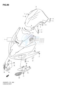 GSX650F (E21) Katana drawing COWLING BODY