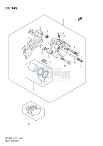 SFV650 (E21) Gladius drawing REAR CALIPER (SFV650UL1 E24)