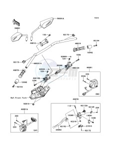 VERSYS_1000 KLZ1000AEF FR GB XX (EU ME A(FRICA) drawing Handlebar