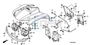 TRX250TEA Europe Direct - (ED / EC) drawing FRONT FENDER