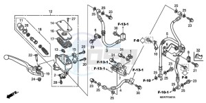 NT700VAA UK - (E / ABS MKH) drawing FR. BRAKE MASTER CYLINDER (ABS)