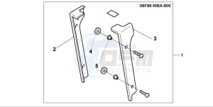 VT750C drawing RADIATOR COVER