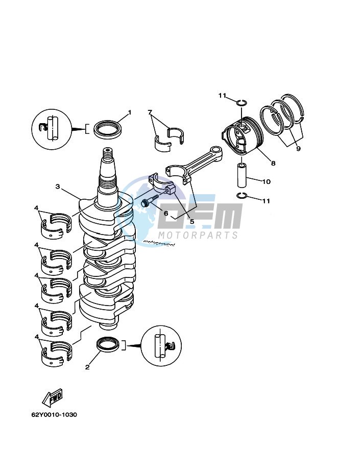 CRANKSHAFT--PISTON