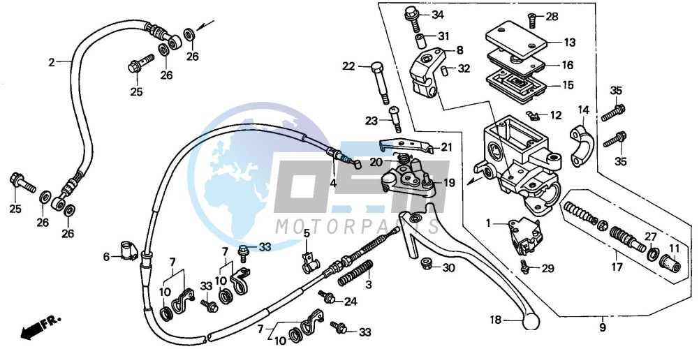 REAR BRAKE MASTER CYLINDER