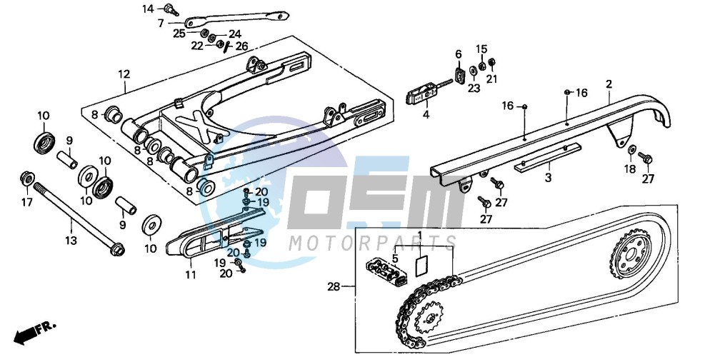 SWING ARM/CHAIN CASE