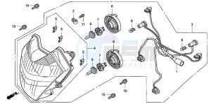 FJS400D SILVER WING drawing HEADLIGHT