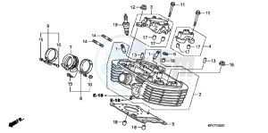 XL125VB drawing REAR CYLINDER HEAD