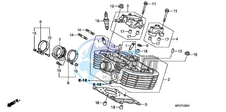 REAR CYLINDER HEAD