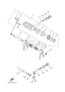 YFM550FWAD YFM5FGPB GRIZZLY 550 EPS (1HSA) drawing SHIFT CAM & FORK