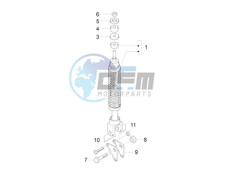 Rear suspension - Shock absorber/s