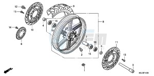 CBF1000FAB drawing FRONT WHEEL