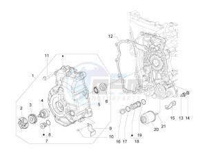 Carnaby 300 4t ie Cruiser drawing Flywheel magneto cover - Oil filter