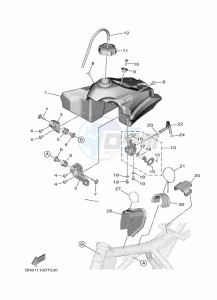 YZ65 (BR86) drawing FUEL TANK