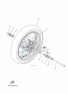 TRACER 900 MTT850 (B5CF) drawing FRONT WHEEL