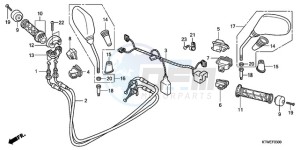 SH300AR9 UK - (E / ABS MKH SPC) drawing SWITCH/CABLE/MIRROR