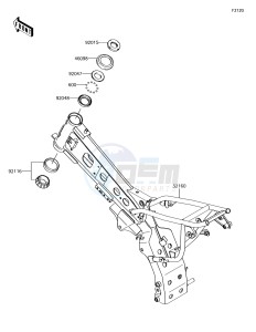 KLX110 KLX110CGF EU drawing Frame