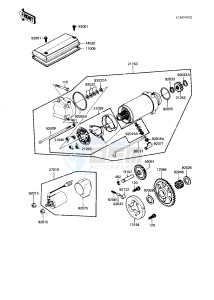 KZ 750 N [SPECTRE] (N1-N2) [SPECTRE] drawing STARTER MOTOR_STARTER CLUTCH