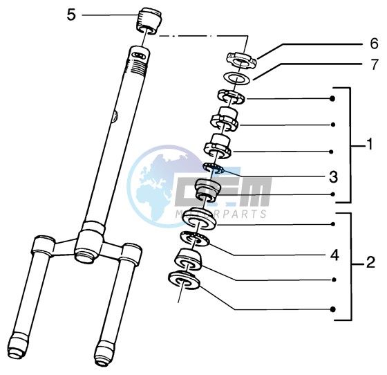 Steering bearing ball tracks