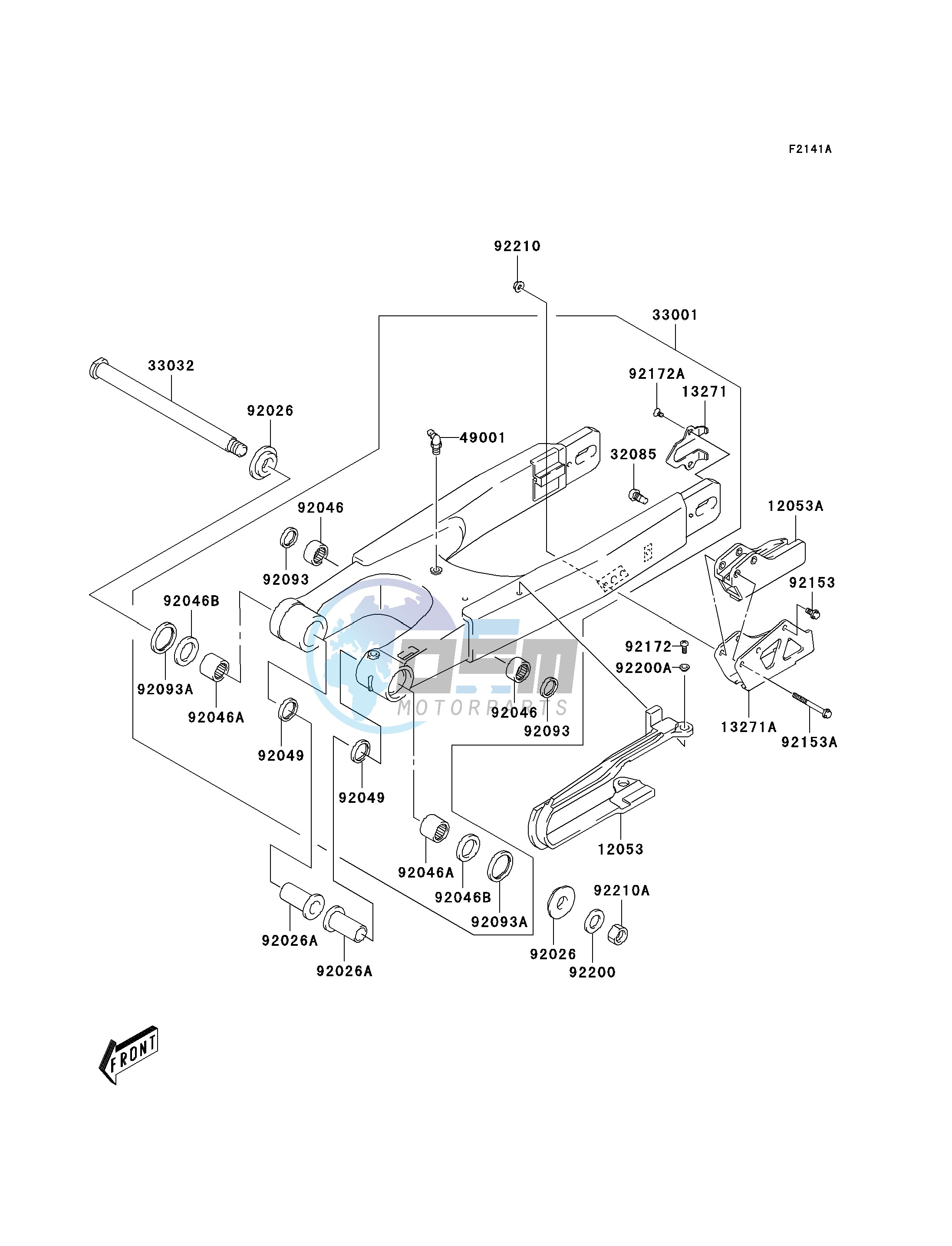 SWINGARM-- KLX400-B2- -