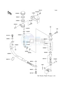 VN 1500 B [VULCAN 88 SE] (B1-B3) N7FA drawing REAR MASTER CYLINDER