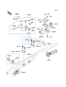 KX85 / KX85 II KX85A6F EU drawing Handlebar