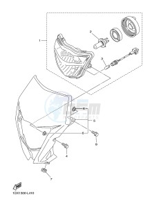 WR450F (1DXD 1DXB 1DXC 1DXE) drawing HEADLIGHT