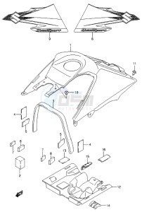 LT-Z400 drawing FUEL TANK COVER